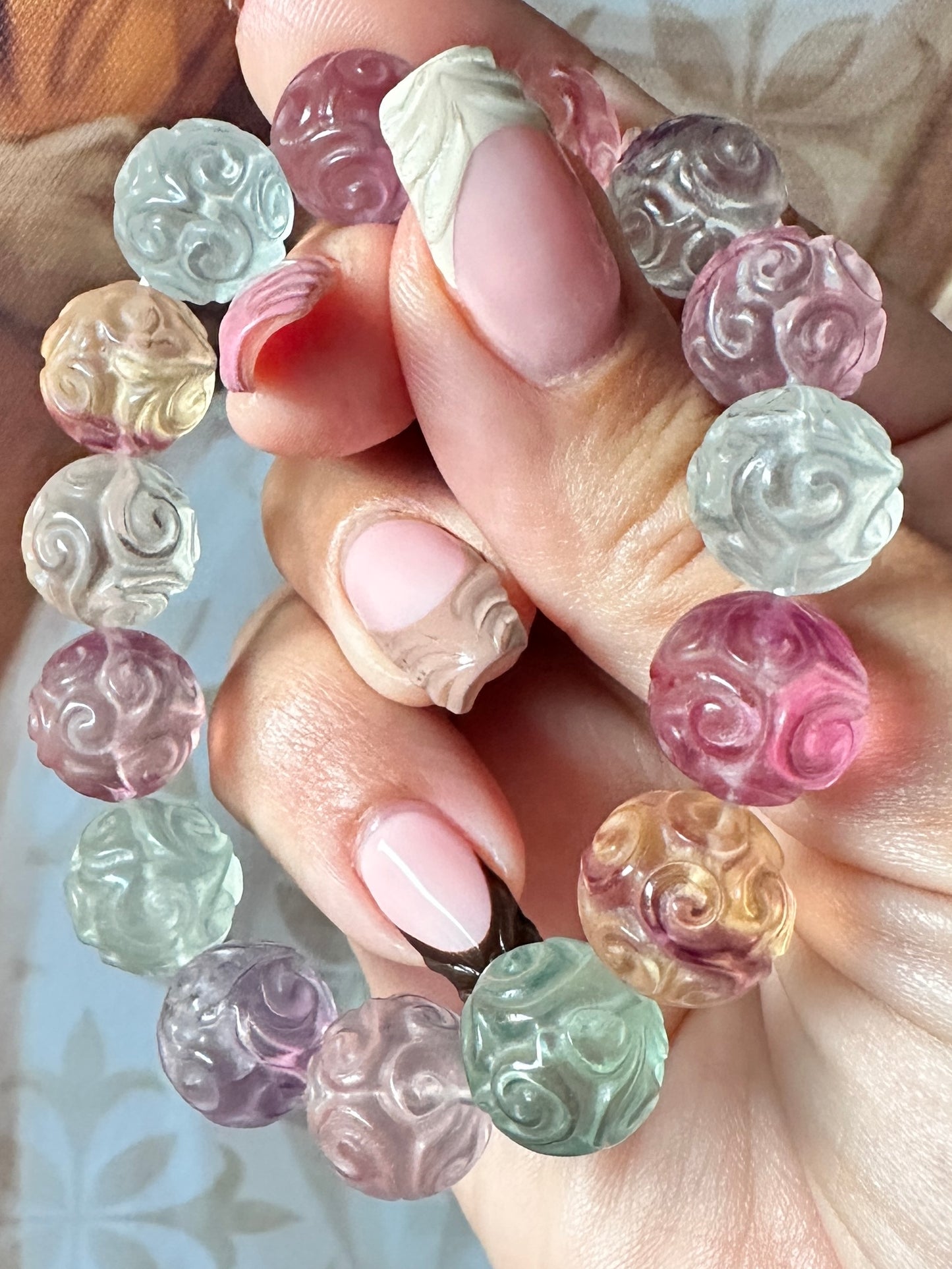 Lucky Cloud Flourite Carving 13mm