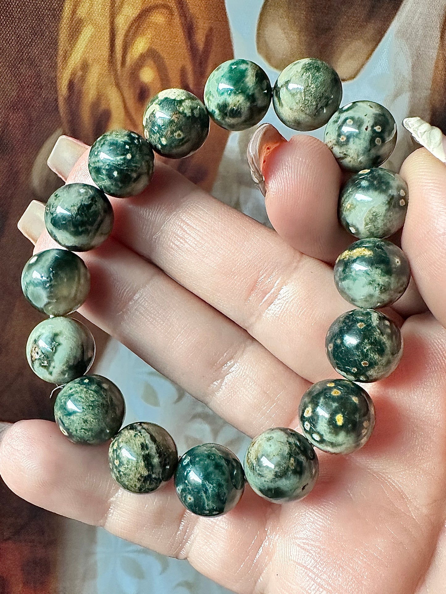 Green Ocean Jasper 13mm
