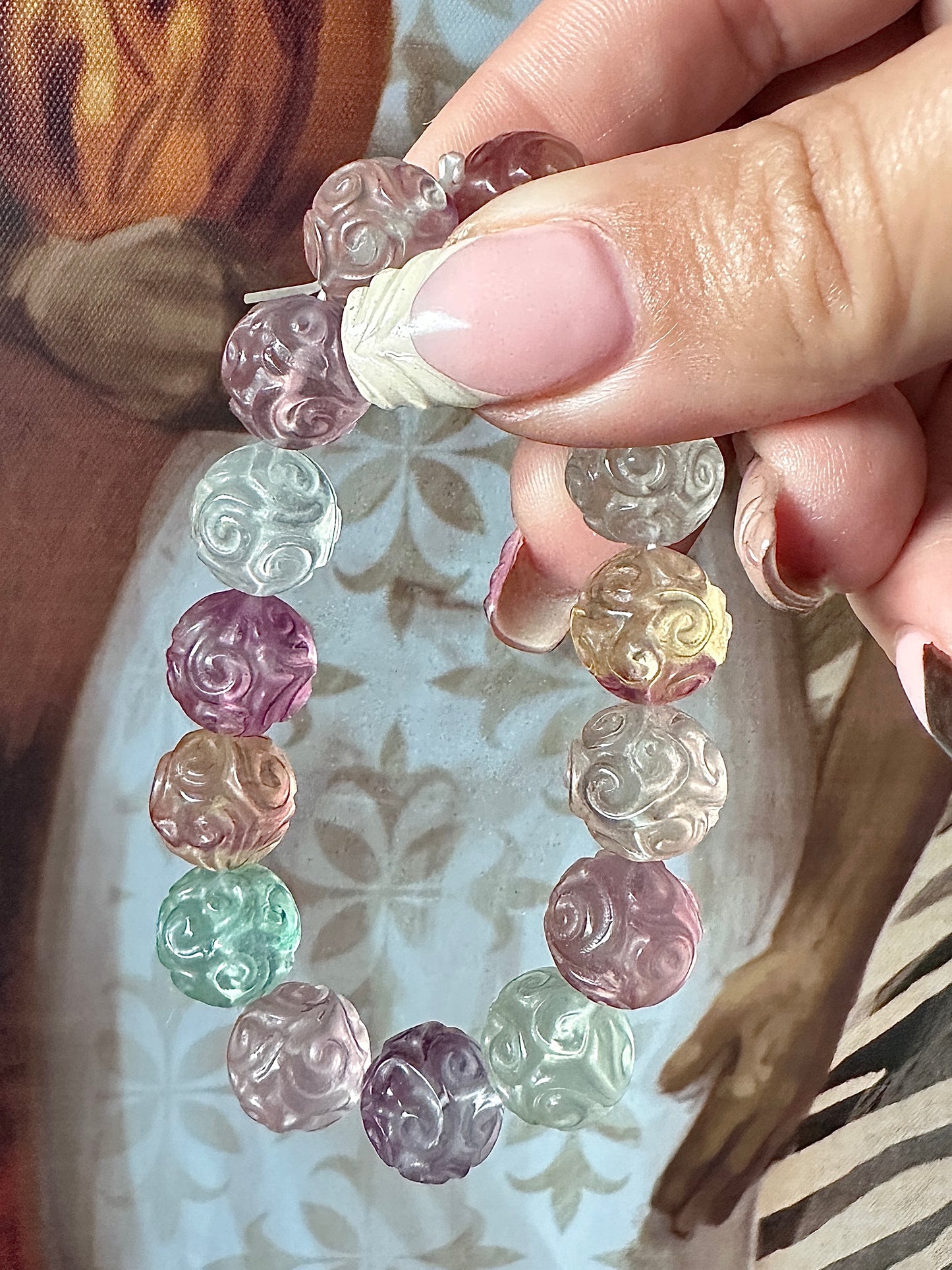 Lucky Cloud Flourite Carving 13mm
