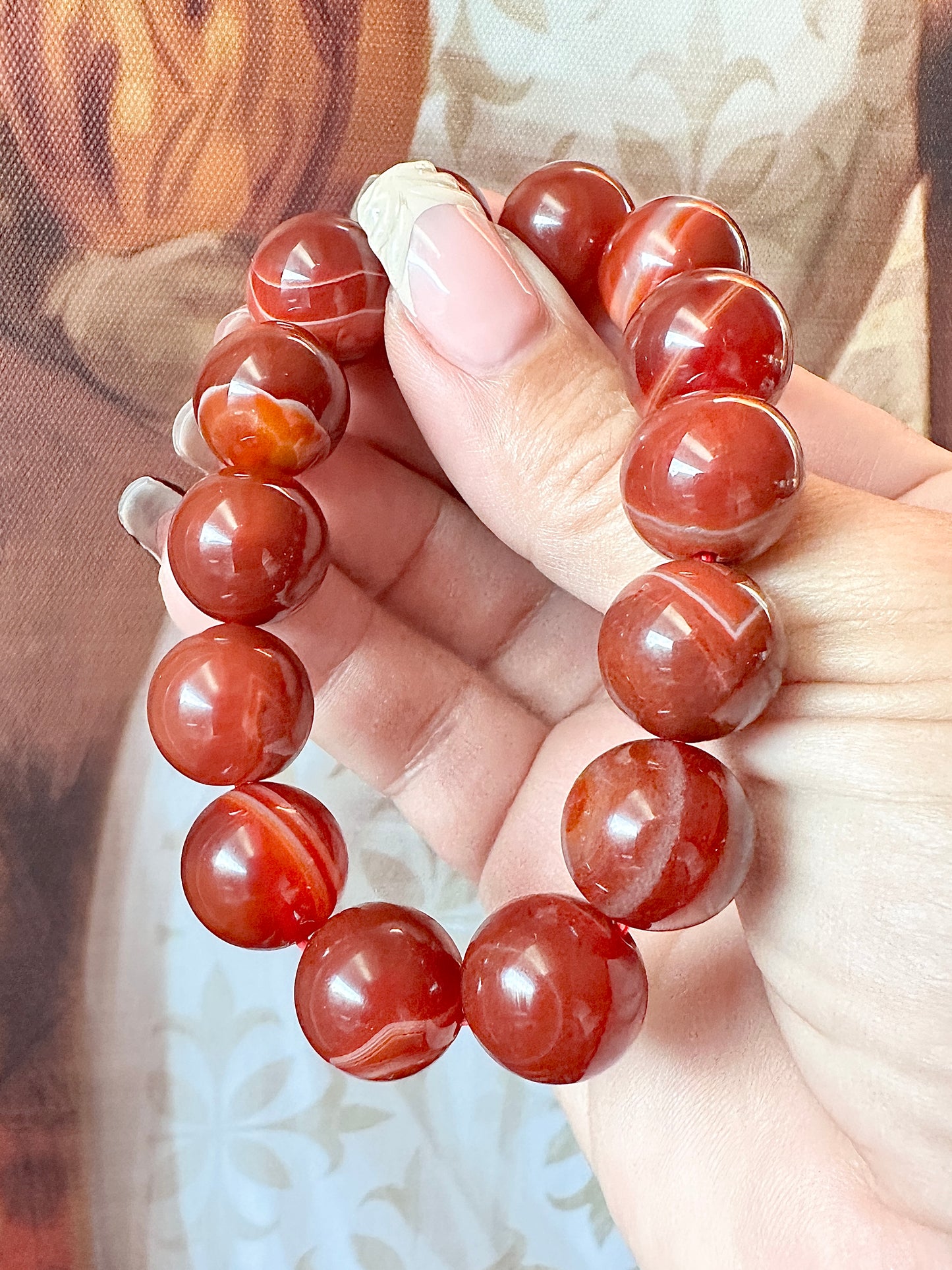 Red Banded Agate 16mm