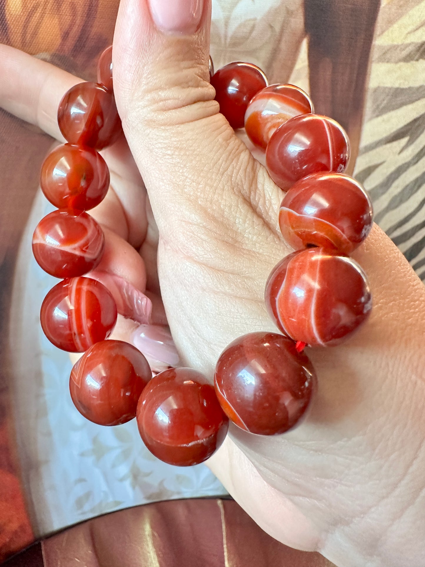 Red Banded Agate 16mm
