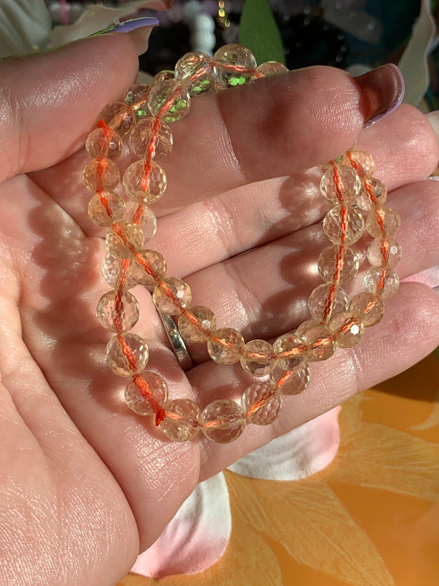 Faceted citrine bracelet