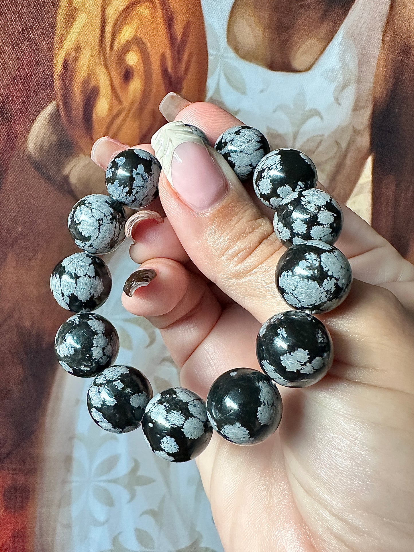 Snow Flake Obsidian 16mm