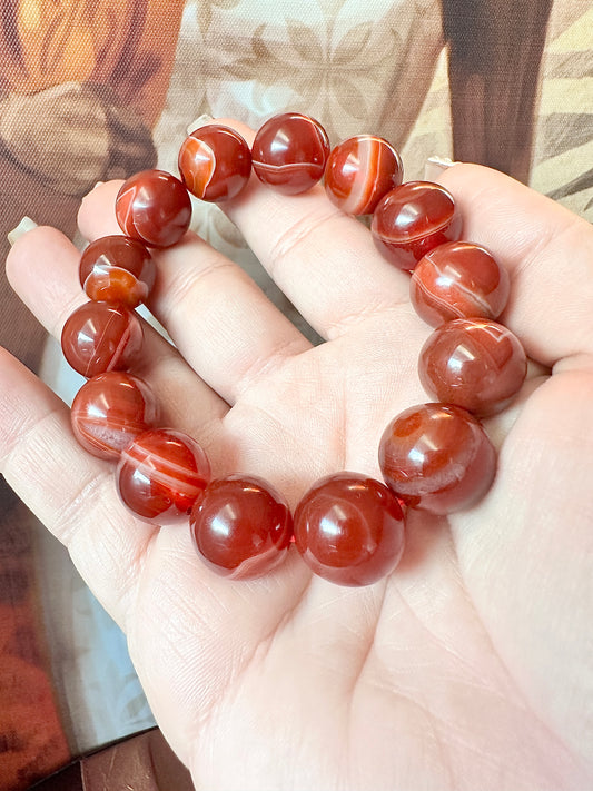 Red Banded Agate 16mm