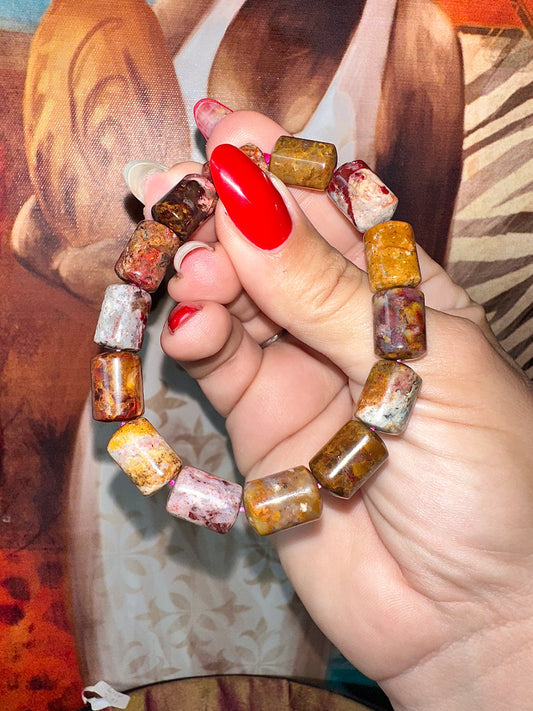 Ocean Jasper Barrel ~10x15mm