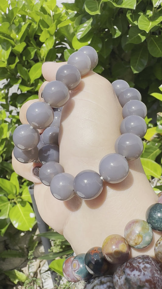 Grey Agate 14mm