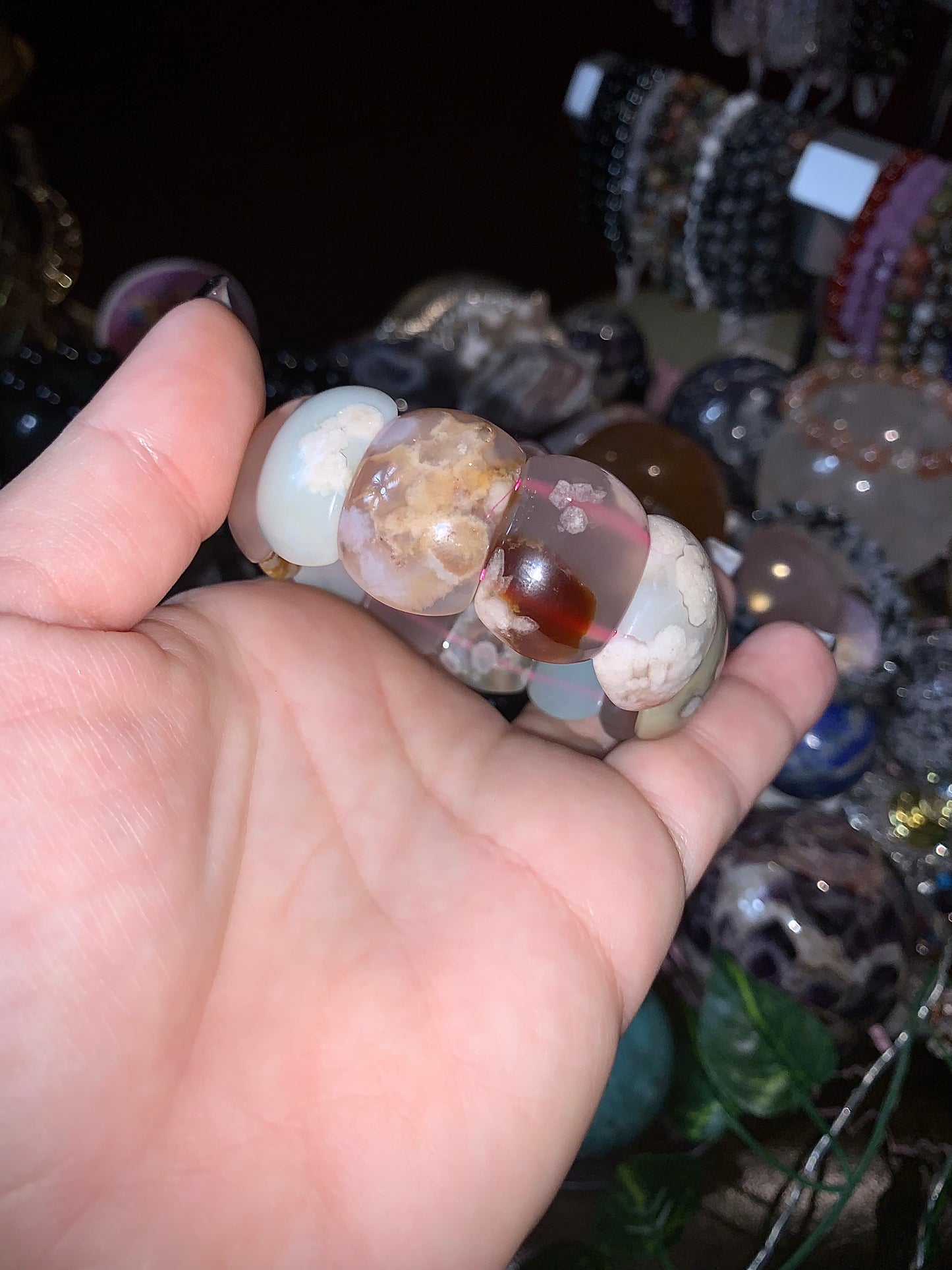 Flower Agate Bangle 1