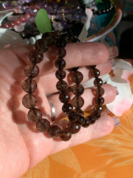 Faceted Smokey Quartz bracelet